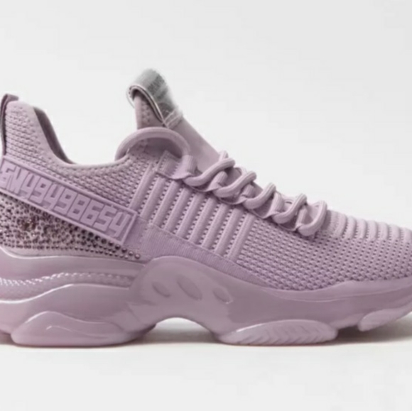 STEVE MADDEN MAXIMA RHINESTONES AND GLITTER LIGHT PURPLE WOMEN'S SIZE 8.5 NEW - Picture 3 of 13